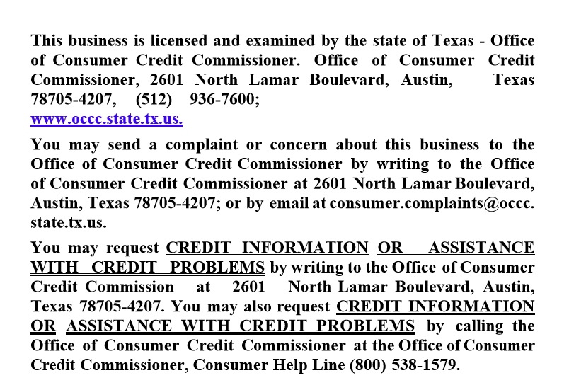 EzMax Consumer_Credit_Notice